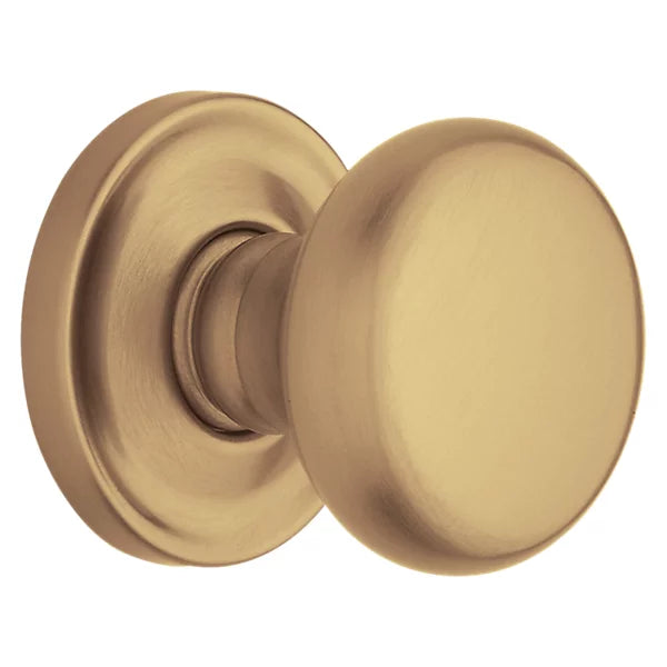 Baldwin Estate 5015 Half Dummy Knob with 5048 Rose in Vintage Brass finish