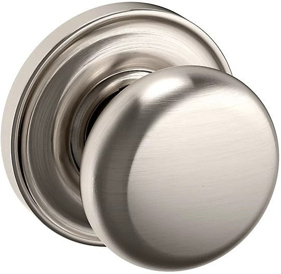 Baldwin Estate 5015 Half Dummy Knob with 5048 Rosette in Lifetime Satin Nickel finish