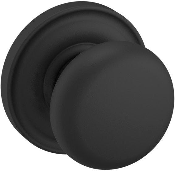 Baldwin Estate 5015 Half Dummy Knob with 5048 Rosette in Satin Black finish