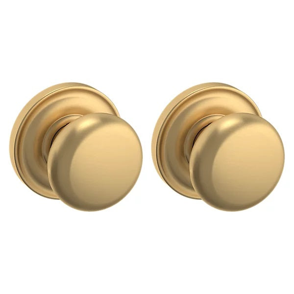 Baldwin Estate 5015 Passage Knob with 5048 Rose in Vintage Brass finish