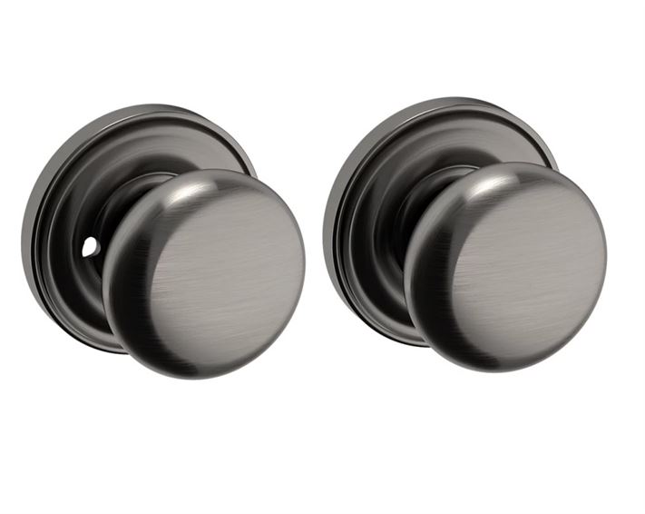 Baldwin Estate 5015 Privacy Knob with 5048 Rose in Graphite Nickel finish