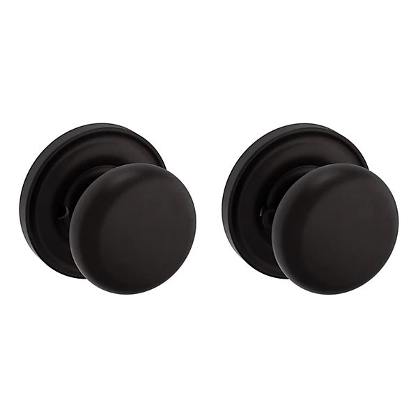 Baldwin Estate 5015 Privacy Knob with 5048 Rose in Oil Rubbed Bronze finish