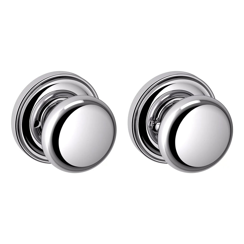 Baldwin Estate 5015 Privacy Knob with 5048 Rose in Polished Chrome finish