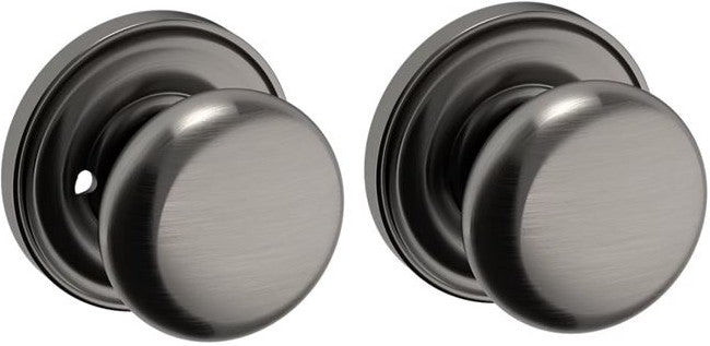 Baldwin Estate 5015 Privacy Knob with 5048 Rosette in Graphite Nickel finish