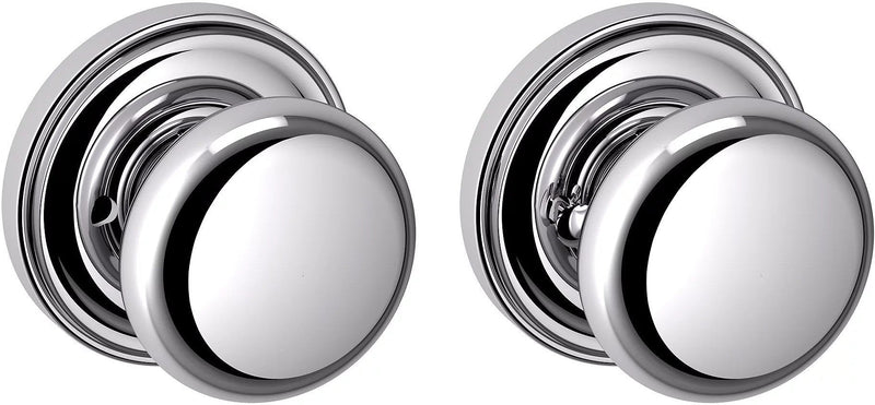 Baldwin Estate 5015 Privacy Knob with 5048 Rosette in Polished Chrome finish