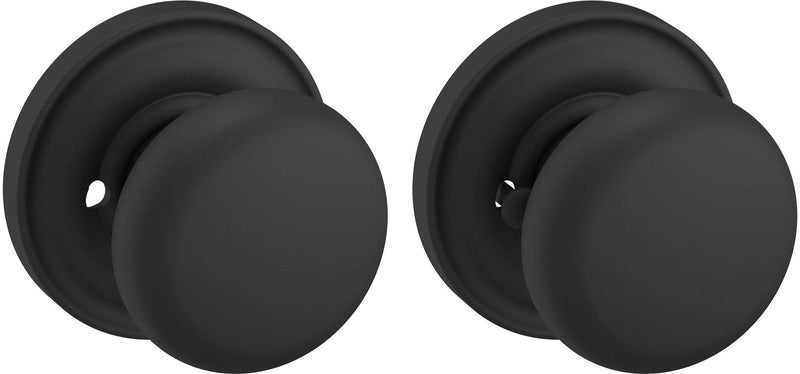 Baldwin Estate 5015 Privacy Knob with 5048 Rosette in Satin Black finish