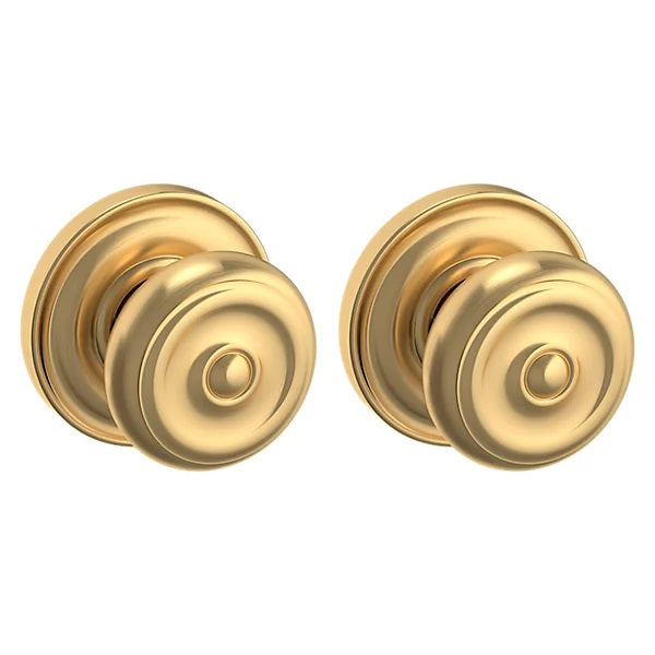 Baldwin Estate 5020 Full Dummy Knob with 5048 Rose in Lifetime Satin Brass finish