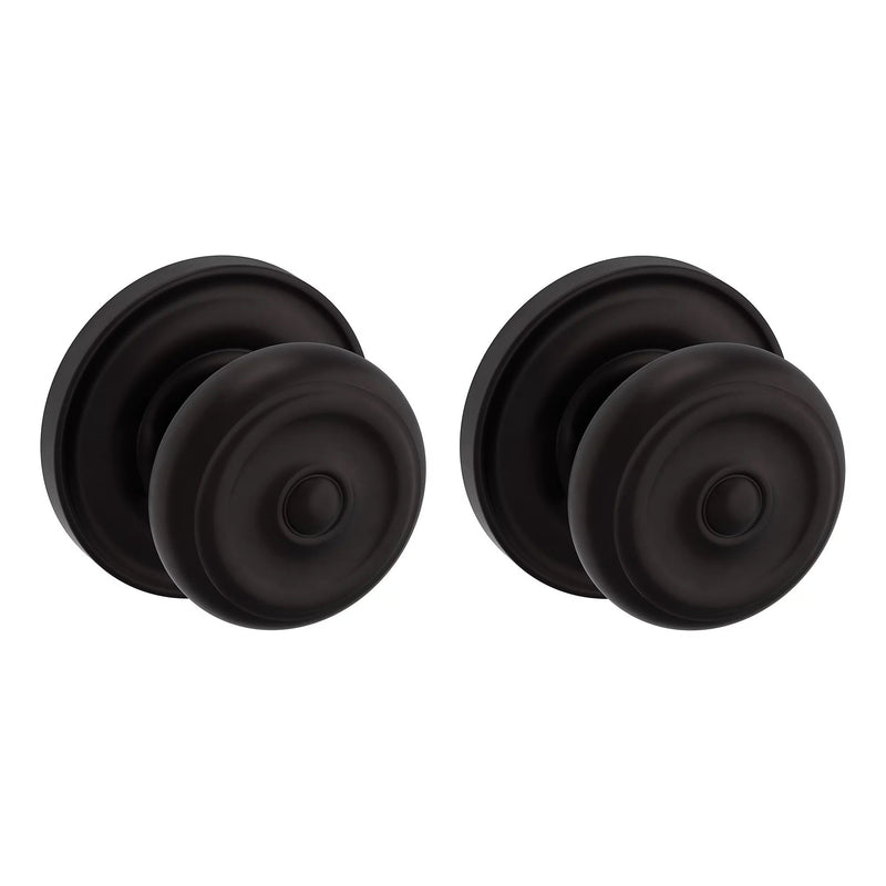 Baldwin Estate 5020 Full Dummy Knob with 5048 Rose in Oil Rubbed Bronze finish