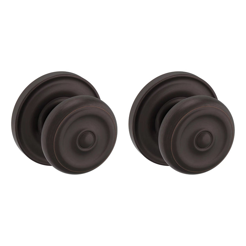 Baldwin Estate 5020 Full Dummy Knob with 5048 Rose in Venetian Bronze finish