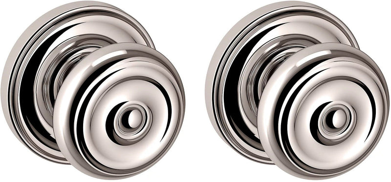 Baldwin Estate 5020 Full Dummy Knob with 5048 Rosette in Lifetime Polished Nickel finish