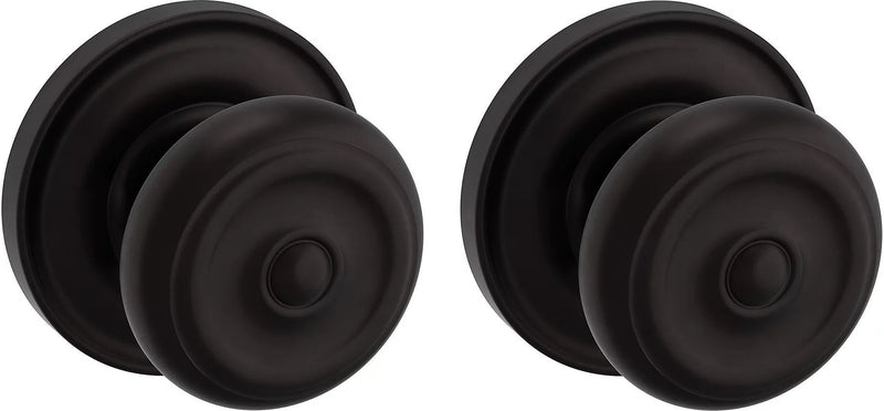 Baldwin Estate 5020 Full Dummy Knob with 5048 Rosette in Oil Rubbed Bronze finish