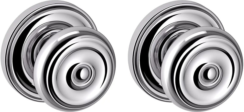 Baldwin Estate 5020 Full Dummy Knob with 5048 Rosette in Polished Chrome finish