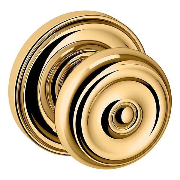 Baldwin Estate 5020 Half Dummy Knob with 5048 Rose in Lifetime Polished Brass finish