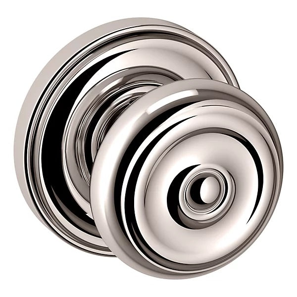 Baldwin Estate 5020 Half Dummy Knob with 5048 Rose in Lifetime Polished Nickel finish