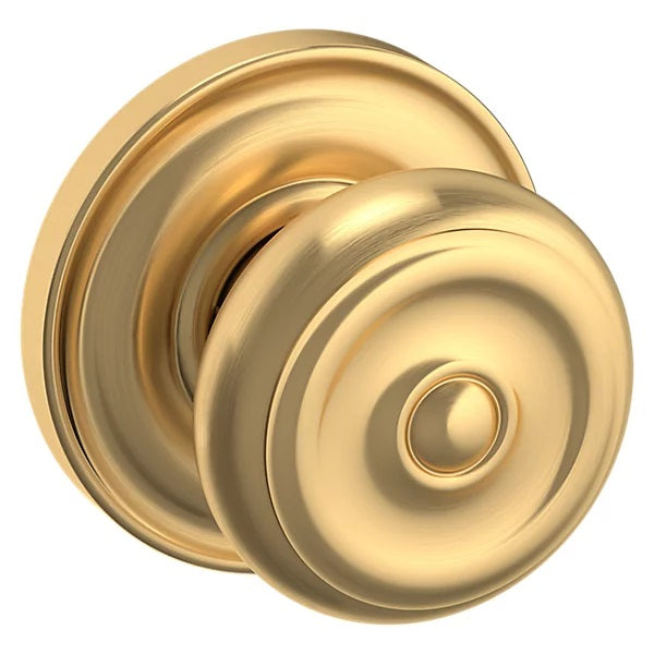 Baldwin Estate 5020 Half Dummy Knob with 5048 Rose in Lifetime Satin Brass finish