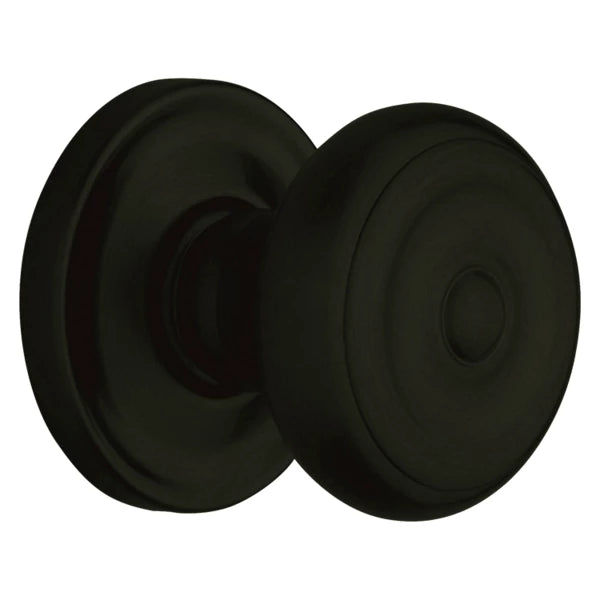 Baldwin Estate 5020 Half Dummy Knob with 5048 Rose in Satin Black finish