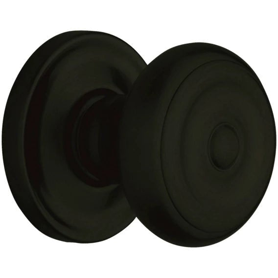 Baldwin Estate 5020 Half Dummy Knob with 5048 Rosette in Satin Black finish