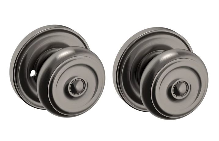 Baldwin Estate 5020 Privacy Knob with 5048 Rose in Graphite Nickel finish