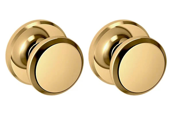 Baldwin Estate 5023 Full Dummy Knob with R016 Rose in Lifetime Polished Brass finish