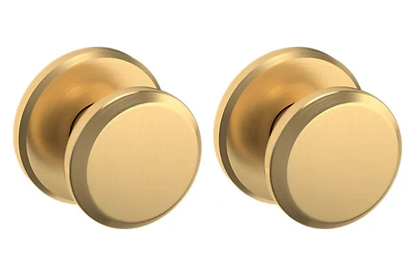 Baldwin Estate 5023 Full Dummy Knob with R016 Rose in Lifetime Satin Brass finish