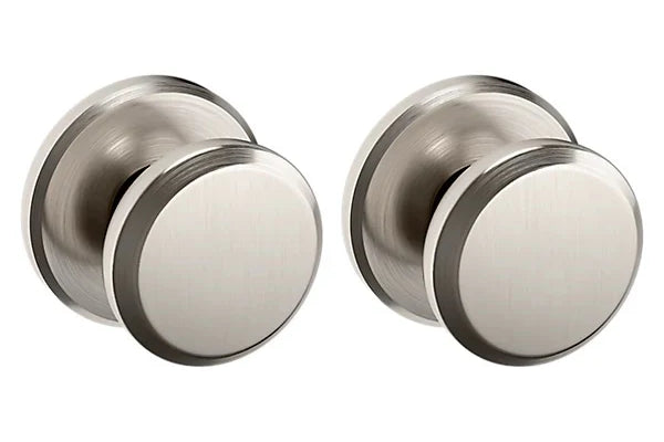 Baldwin Estate 5023 Full Dummy Knob with R016 Rose in Lifetime Satin Nickel finish