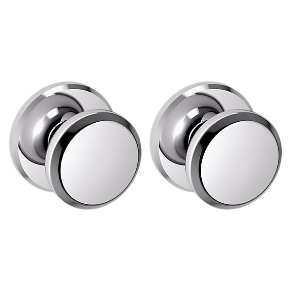 Baldwin Estate 5023 Full Dummy Knob with R016 Rose in Polished Chrome finish