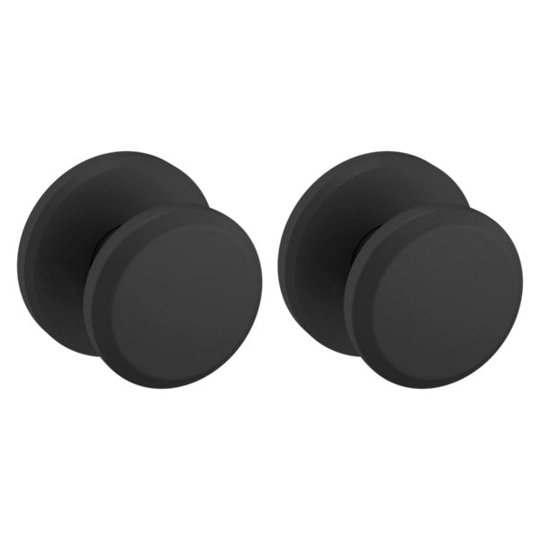 Baldwin Estate 5023 Full Dummy Knob with R016 Rose in Satin Black finish