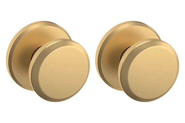 Baldwin Estate 5023 Full Dummy Knob with R016 Rose in Vintage Brass finish