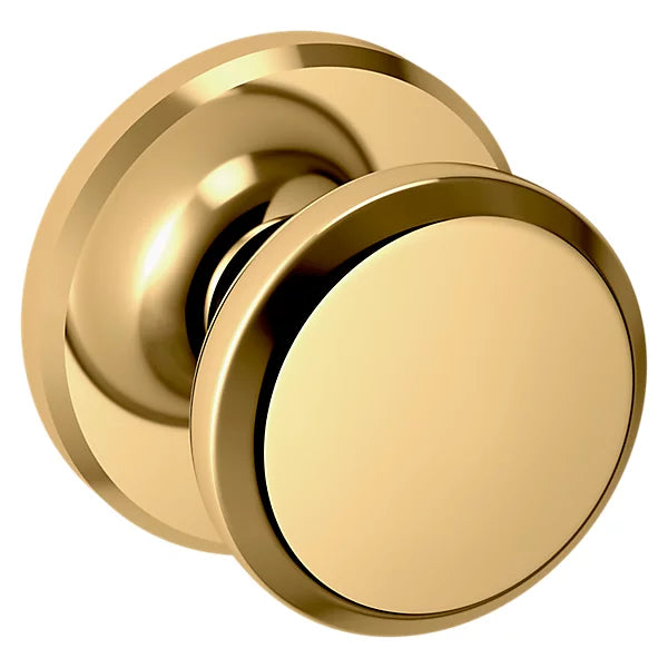 Baldwin Estate 5023 Half Dummy Knob with R016 Rose in Lifetime Polished Brass finish