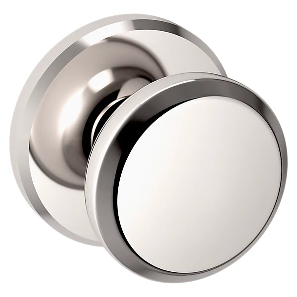 Baldwin Estate 5023 Half Dummy Knob with R016 Rose in Lifetime Polished Nickel finish