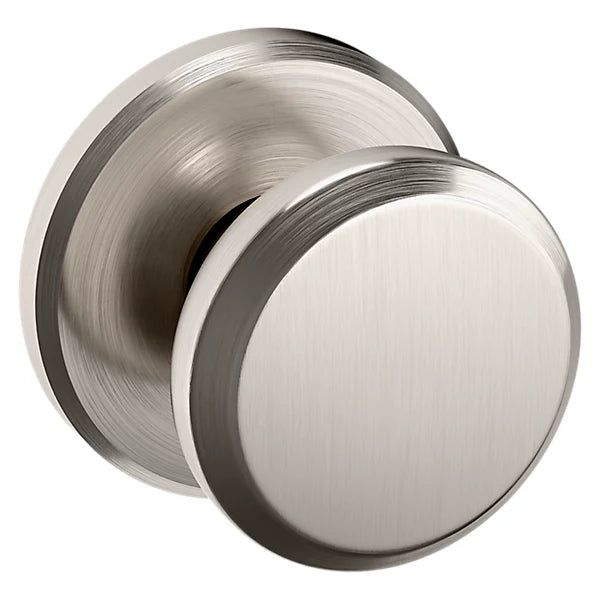 Baldwin Estate 5023 Half Dummy Knob with R016 Rose in Lifetime Satin Nickel finish