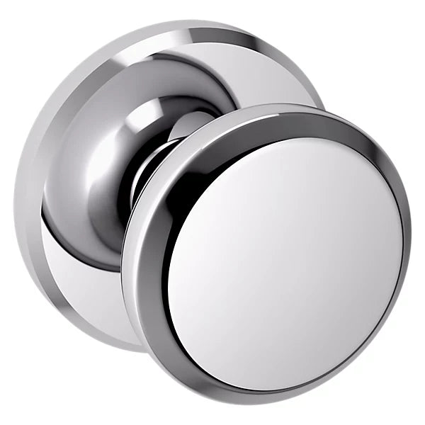 Baldwin Estate 5023 Half Dummy Knob with R016 Rose in Polished Chrome finish