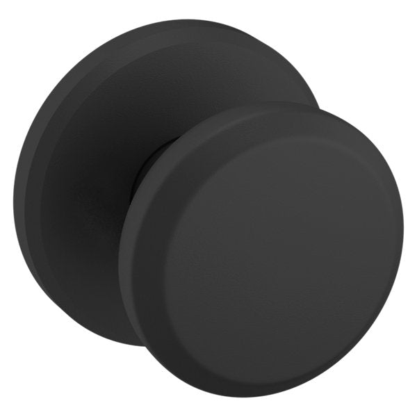 Baldwin Estate 5023 Half Dummy Knob with R016 Rose in Satin Black finish