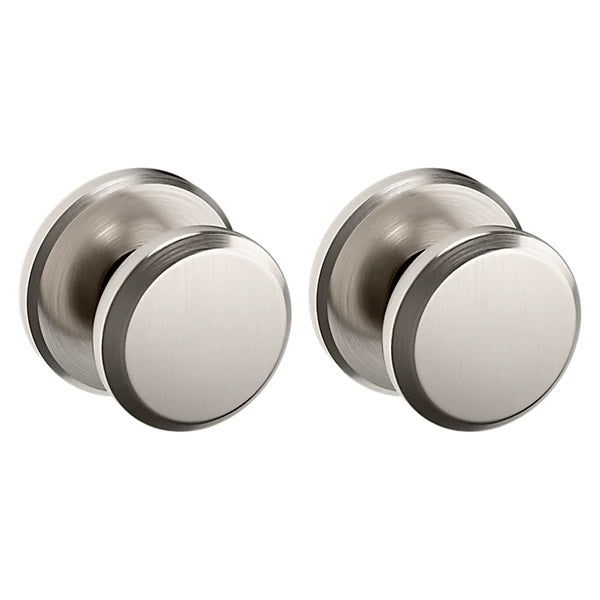 Baldwin Estate 5023 Passage Knob with R016 Rose in Lifetime Satin Nickel finish