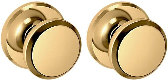 Baldwin Estate 5023 Passage Knob with R016 Rosette in Lifetime Polished Brass finish