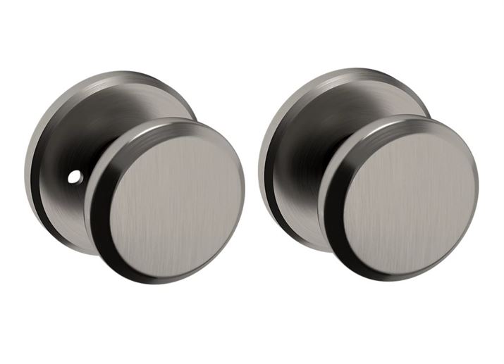 Baldwin Estate 5023 Privacy Knob with R016 Rose in Graphite Nickel finish