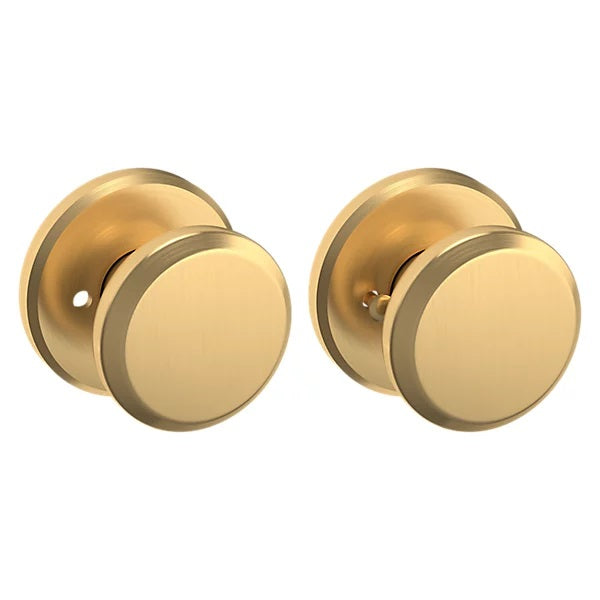 Baldwin Estate 5023 Privacy Knob with R016 Rose in Lifetime Satin Brass finish