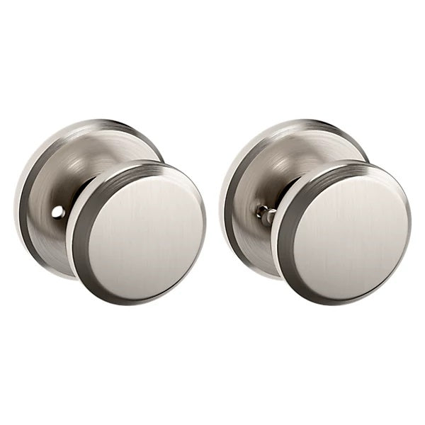 Baldwin Estate 5023 Privacy Knob with R016 Rose in Lifetime Satin Nickel finish