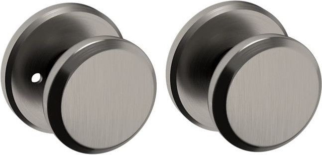 Baldwin Estate 5023 Privacy Knob with R016 Rosette in Graphite Nickel finish