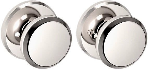 Baldwin Estate 5023 Privacy Knob with R016 Rosette in Lifetime Polished Nickel finish