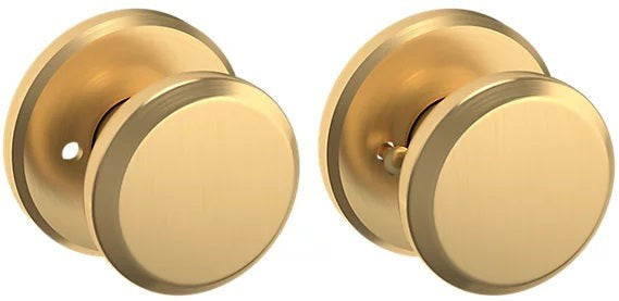 Baldwin Estate 5023 Privacy Knob with R016 Rosette in Lifetime Satin Brass finish