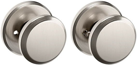 Baldwin Estate 5023 Privacy Knob with R016 Rosette in Lifetime Satin Nickel finish