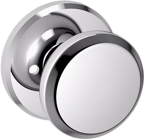 Baldwin Estate 5023 Privacy Knob with R016 Rosette in Polished Chrome finish