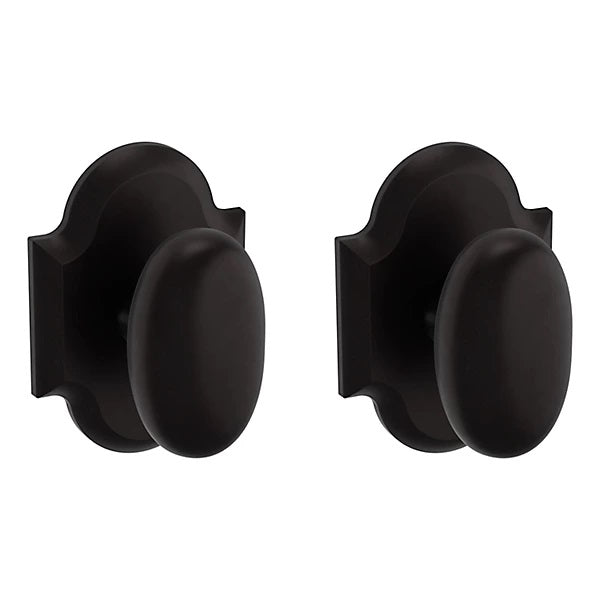 Baldwin Estate 5024 Full Dummy Knob with R030 Rose in Oil Rubbed Bronze finish