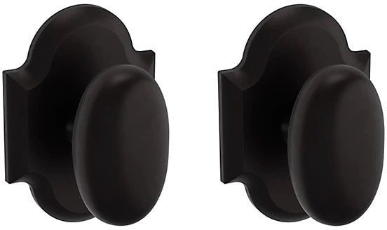 Baldwin Estate 5024 Full Dummy Knob with R030 Rosette in Oil Rubbed Bronze finish