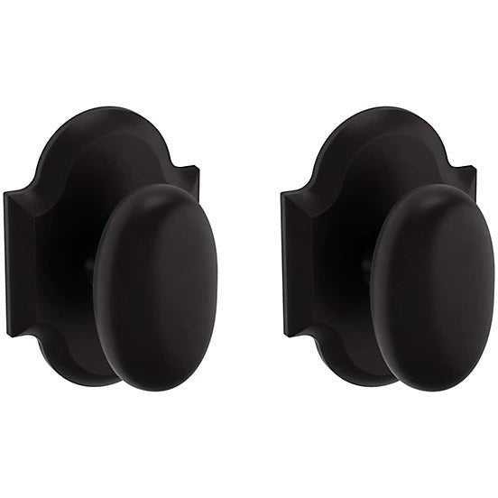 Baldwin Estate 5024 Full Dummy Knob with R030 Rosette in Oil Rubbed Bronze finish