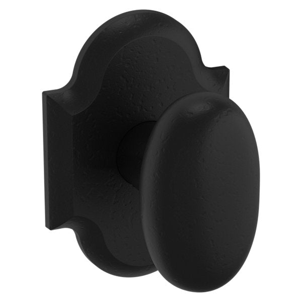 Baldwin Estate 5024 Half Dummy Knob with R030 Rose in Distressed Oil Rubbed Bronze finish