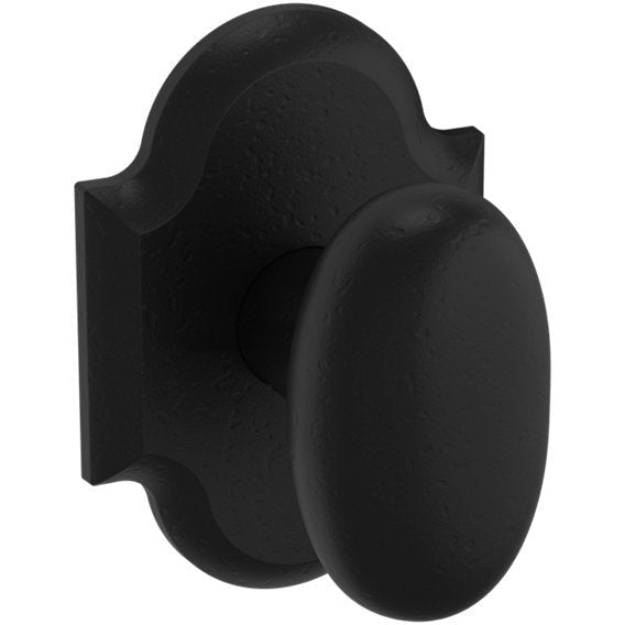 Baldwin Estate 5024 Half Dummy Knob with R030 Rosette in Distressed Oil Rubbed Bronze finish