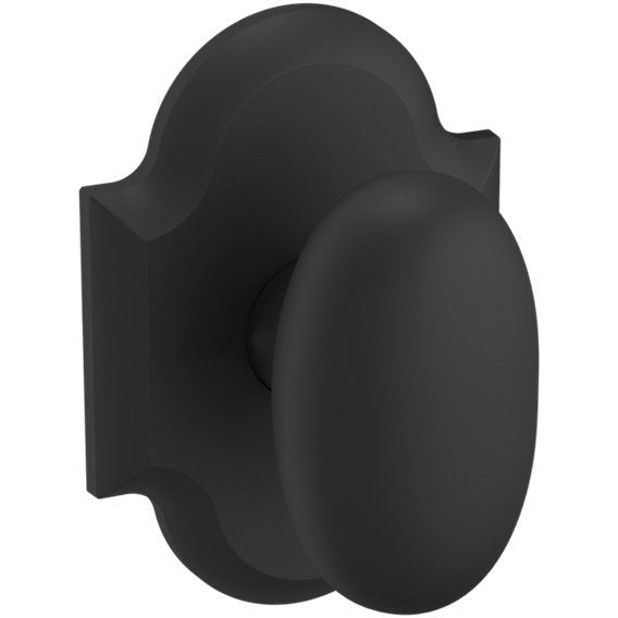 Baldwin Estate 5024 Half Dummy Knob with R030 Rosette in Satin Black finish