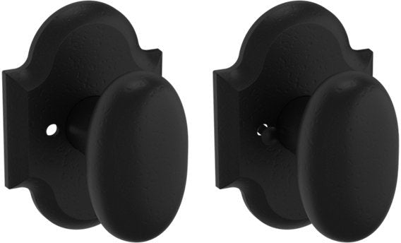 Baldwin Estate 5024 Privacy Knob with R030 Rosette in Distressed Oil Rubbed Bronze finish